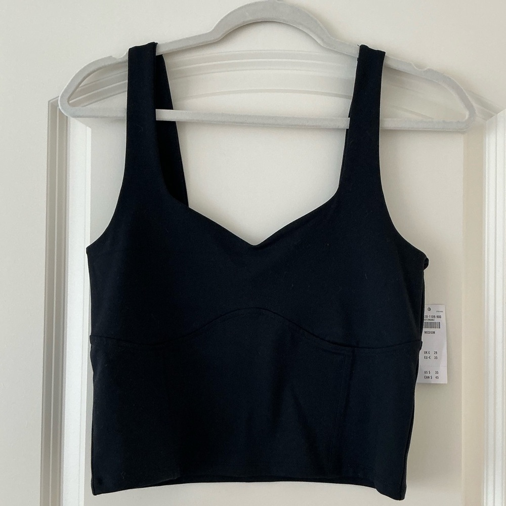 Abercrombie & Fitch Black Fitted Crop Tank Top